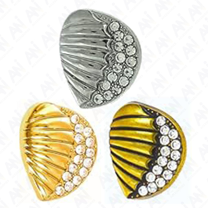 Intricate Seashell Design Metal Buttons