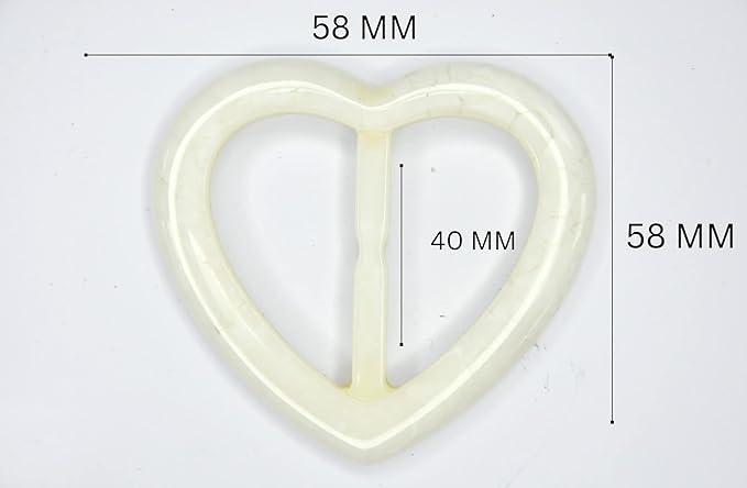 Heart Shape Marble Texture Abs Buckle