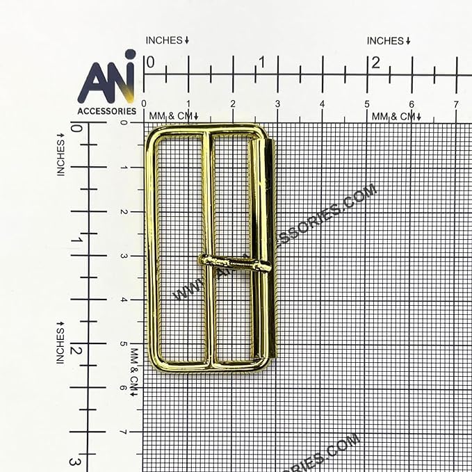 Prong Rectangular Tri-Glide Metal Buckle