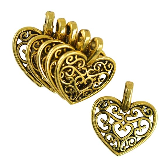 Filigree Heart With Circular Charms