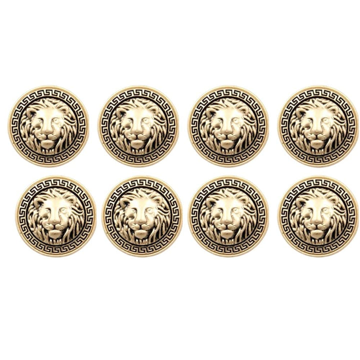 Classic Lion Vintage Shank Buttons for Coat Blazer Suit (Pack of 8)