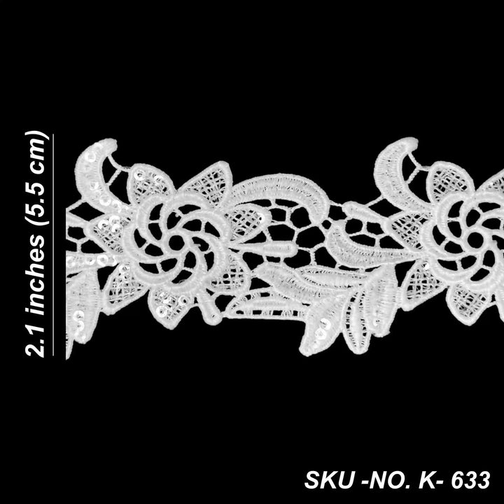 White Leaf Vine Lace | K-633