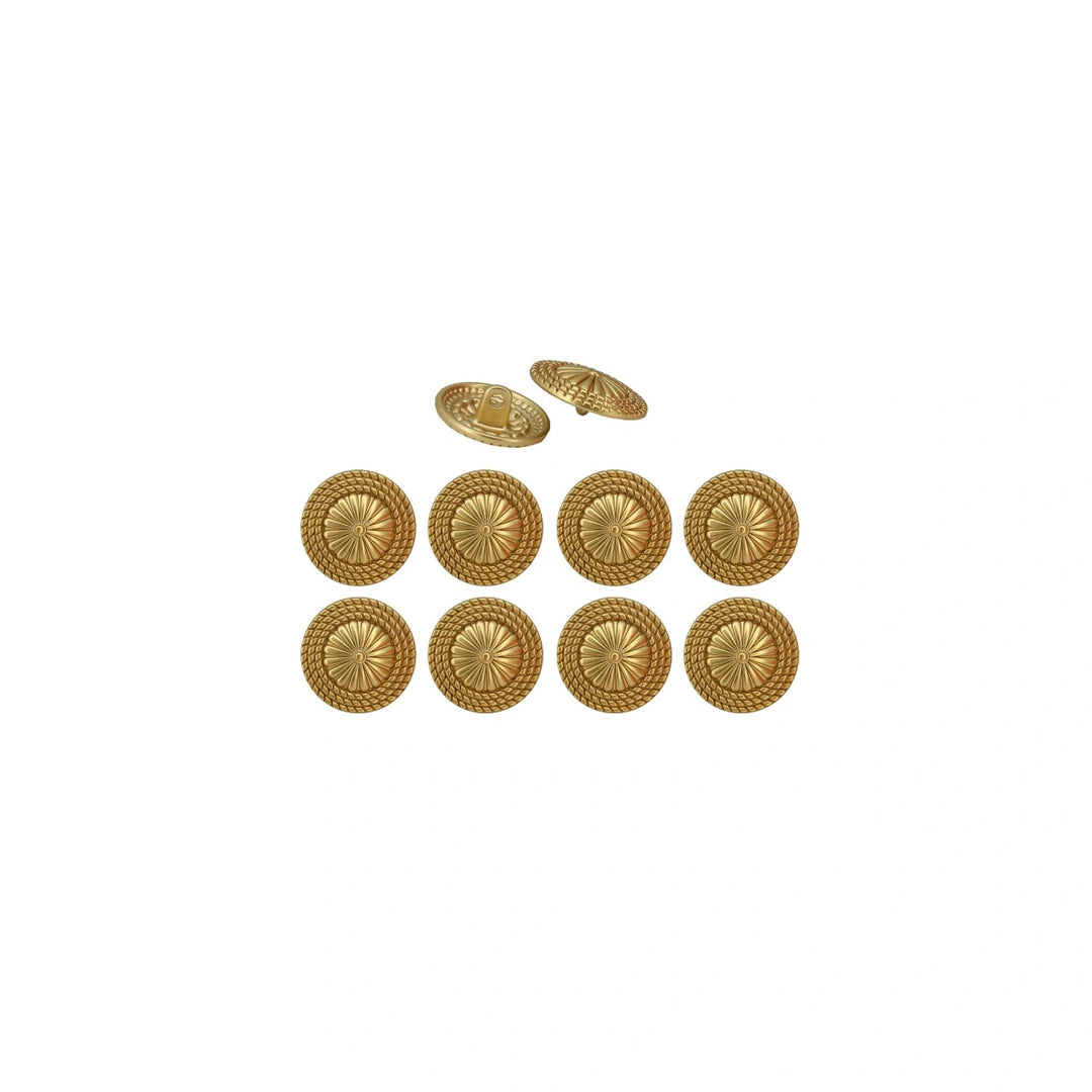 Floral Center Metal Buttons | 15mm(24L), 19mm(30L) & 23mm(36L)