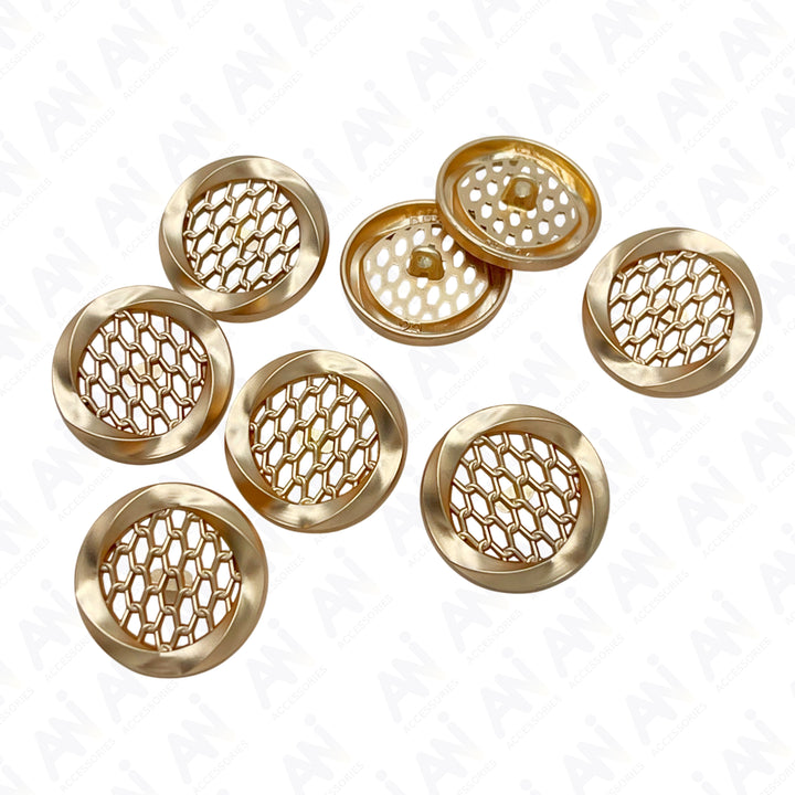 Honey Comb Metal Buttons