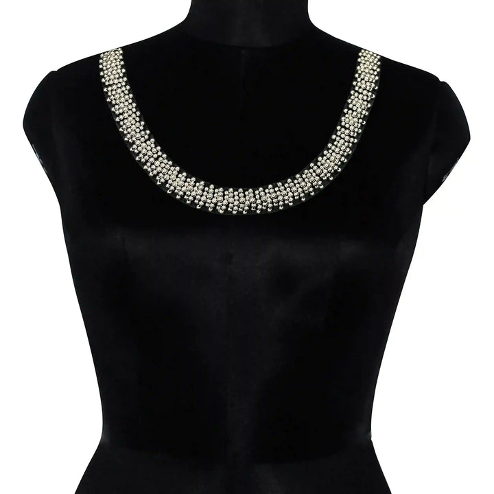 Casual Style Beaded Scoop Neckline