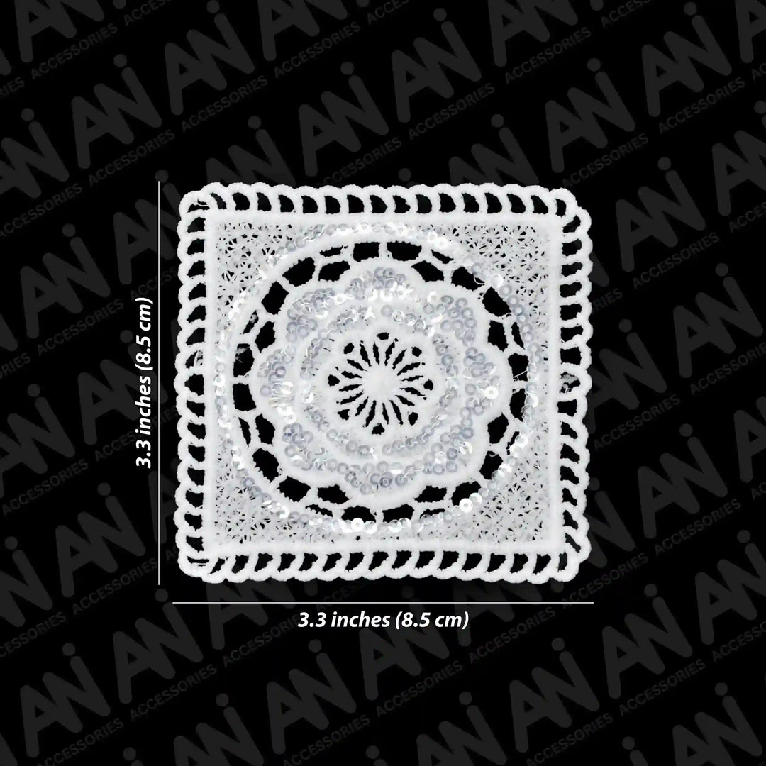 Granny Square Floral Spun Poly Patch