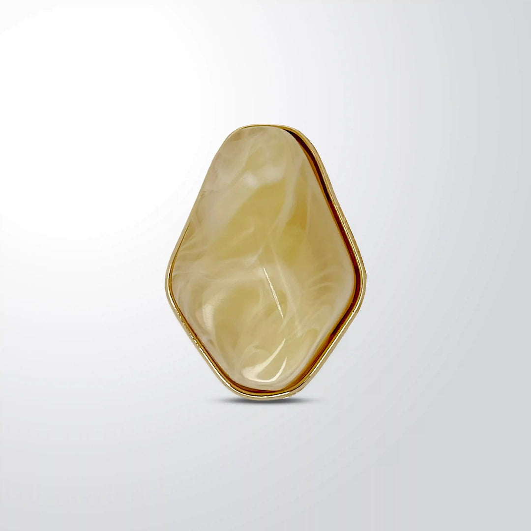 Brown Amber Marbled Metal Buckle
