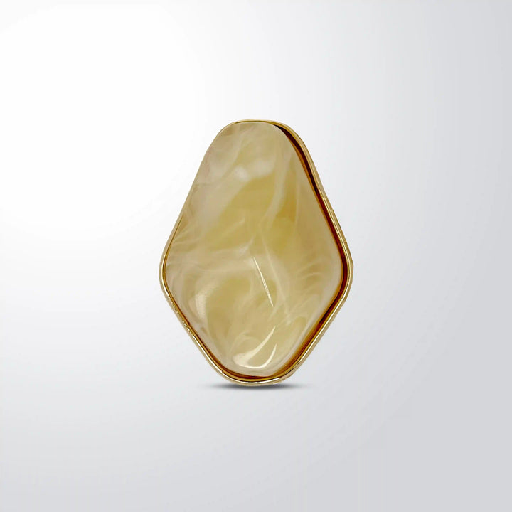 Brown Amber Marbled Metal Buckle