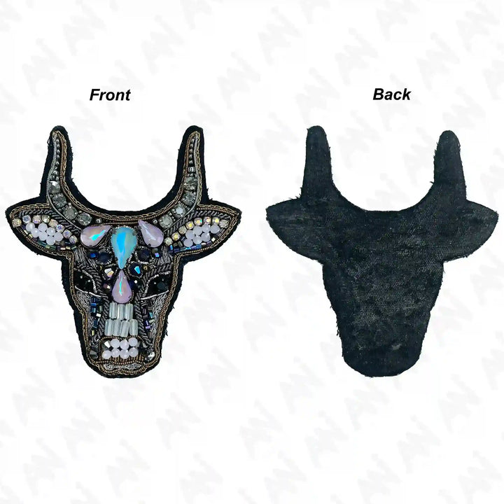 Beaded Bull Head Patch