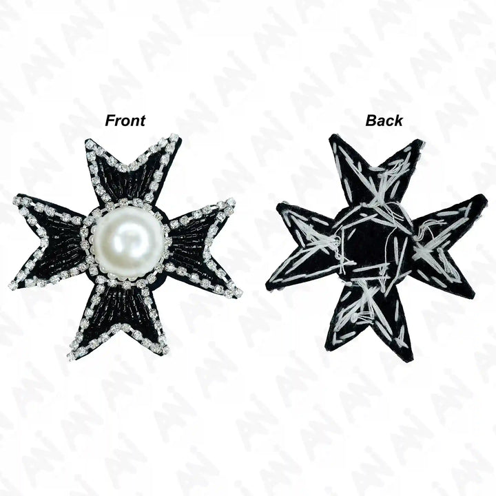 Pearl Cross Applique Patch