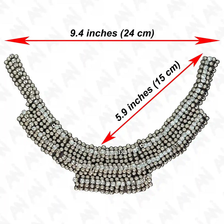Crystal Beaded Neckline Patch