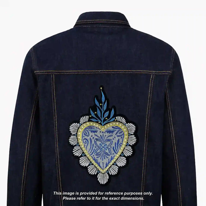 Artisanal Mexican Sagrado Corazón Appliqué Sew Patch