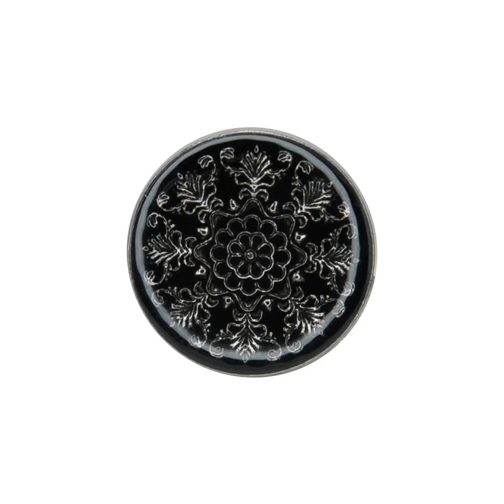 Royal Floral Metal Button | 21mm(34L) & 18mm(28L)
