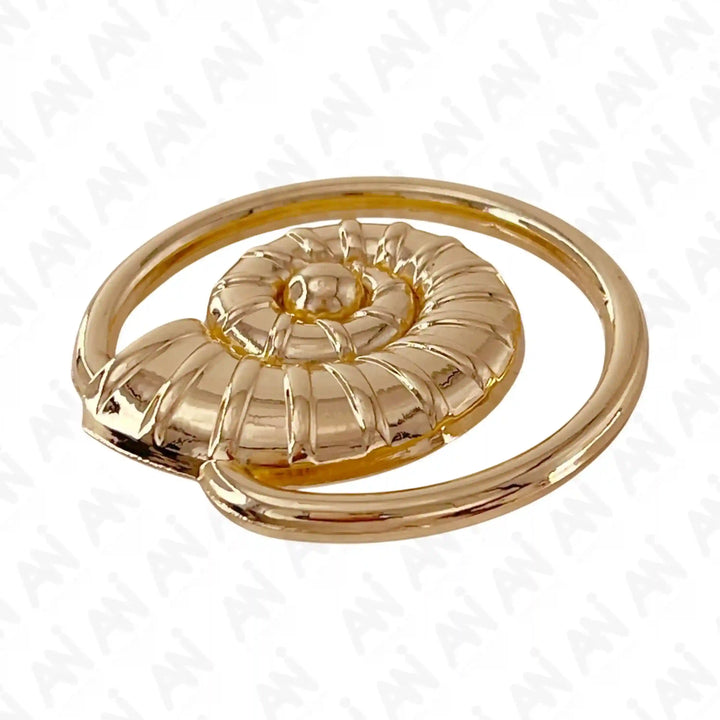 Spiral Shell Gold Shiny Buckle