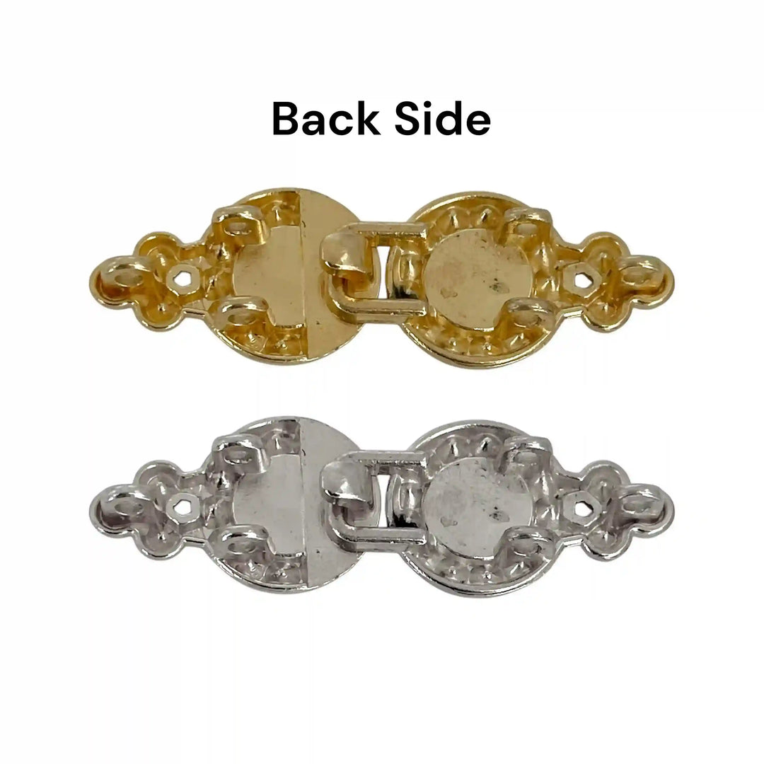 Druzy-Center Rhinestone Frog Closure Buttons