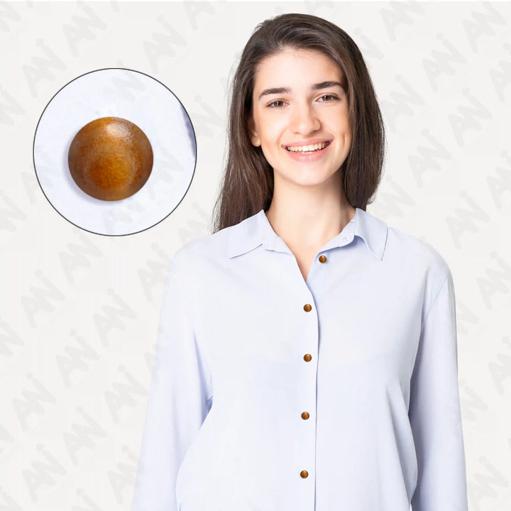 Brown Wooden Button | 12mm