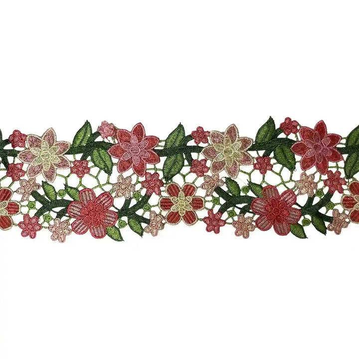 Cutwork Floral Leaf Desugn Emroidery Lace