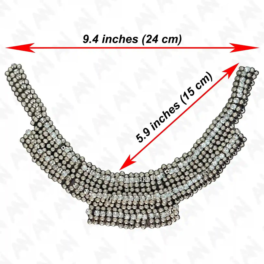 Crystal Beaded Neckline Patch