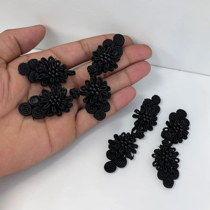 Bow Inspire Bead Floral Knot Button