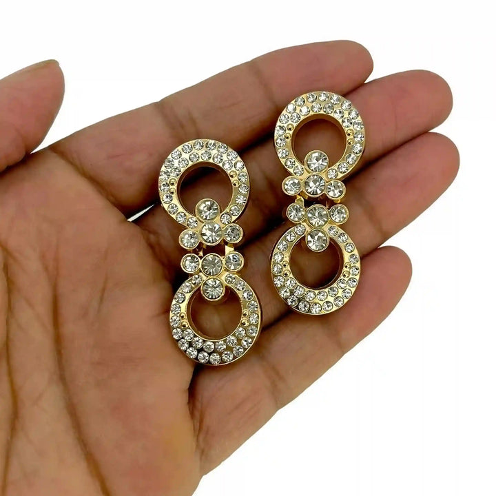 Rhinestone-Paved Infinity Frog Buttons