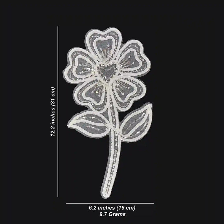 Luxury Sunflower Beaded Botanical Appliqué