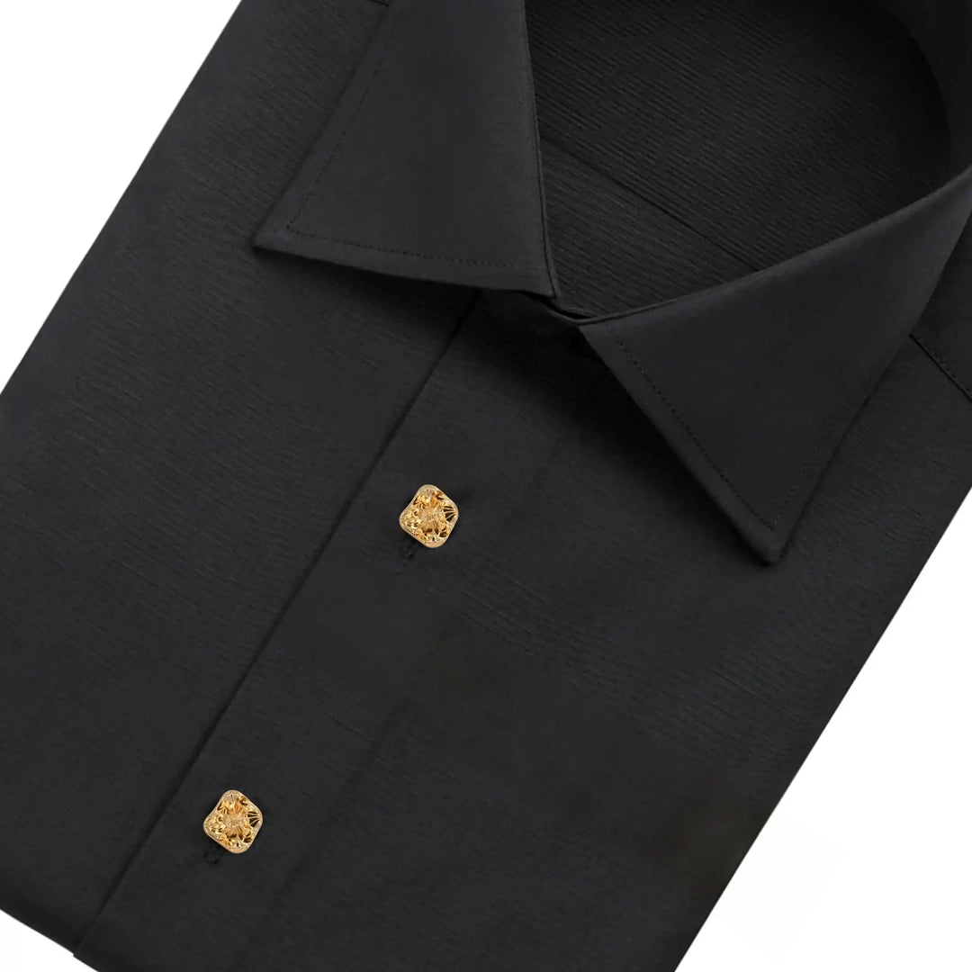 Hammered Wave Square Metal Button | 13mm(20L)