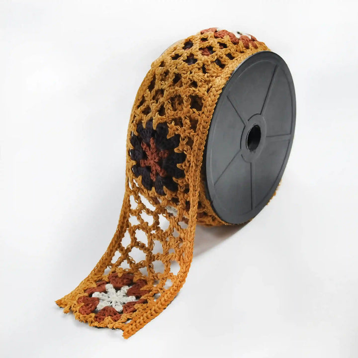 Crochet Floral Motif Lace Trim | 2 Meter