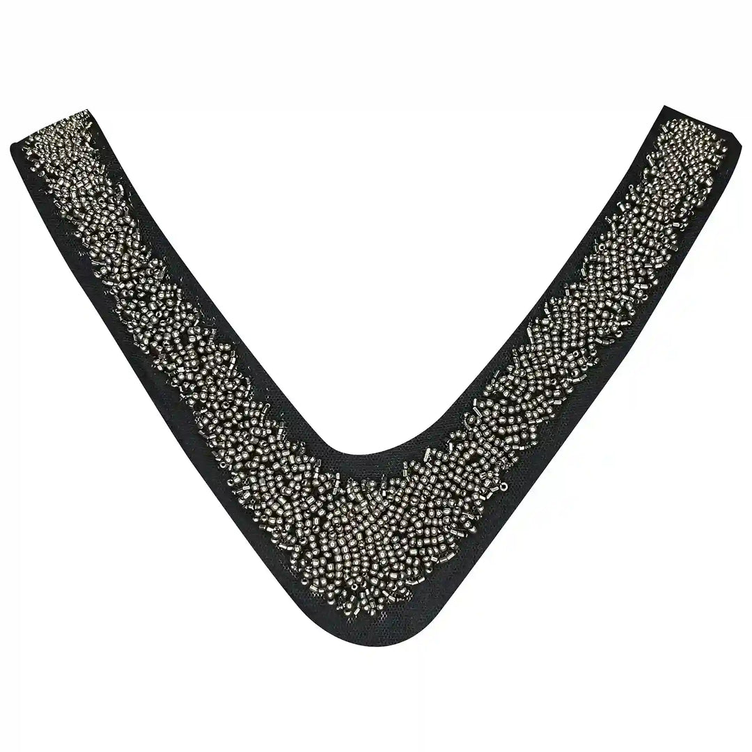 Beaded V Neckline Applique