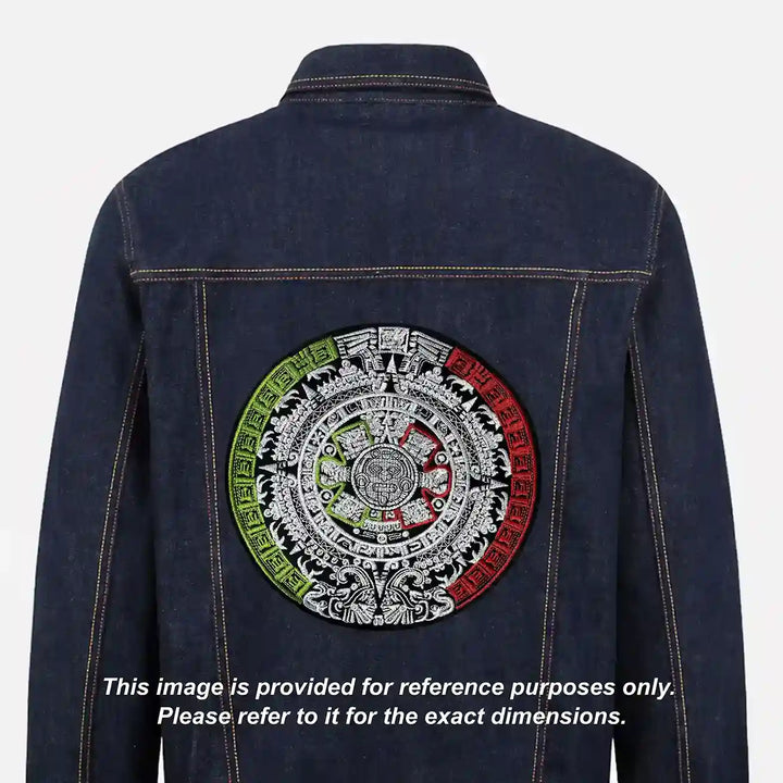 Tricolor Aztec Sun Stone Hot-Fix Patch