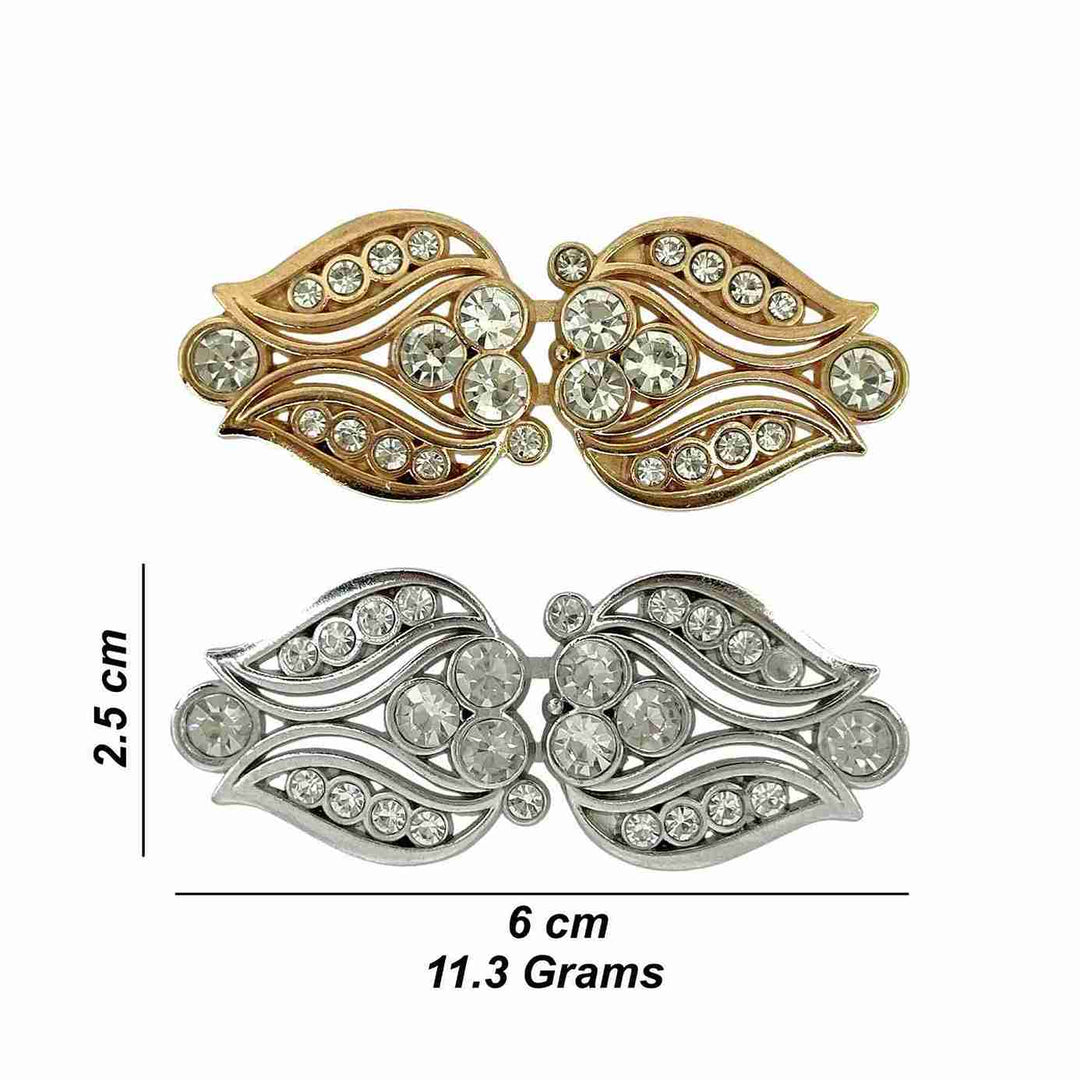Art Deco-inspired or floral/leaf-shaped Frog Closure Buttons