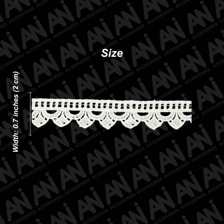 Gridwork Scallop Lace trim | 2 meter
