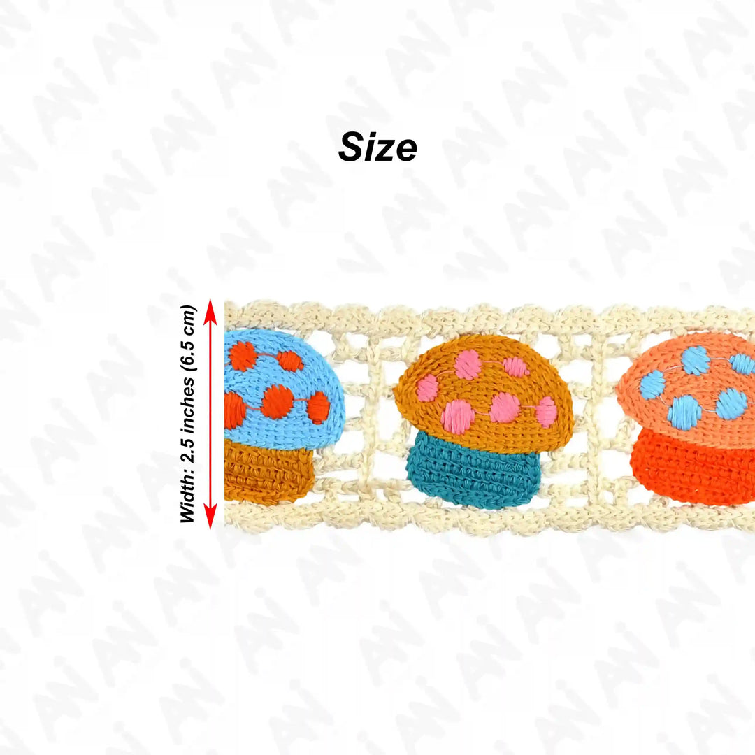 Mushroom Whimsical Crochet Lace