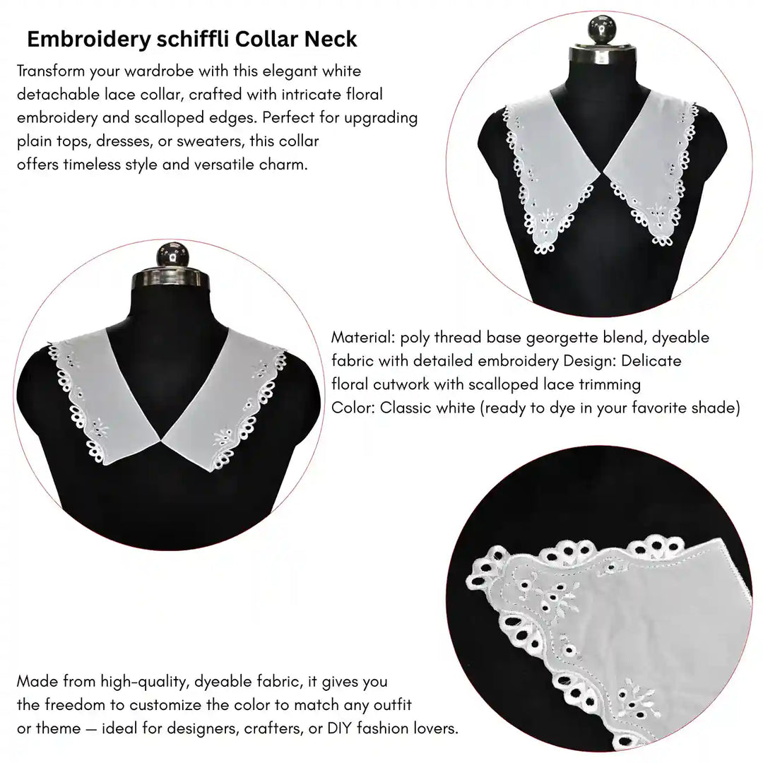 Broderie Anglaise V-Neck Trim