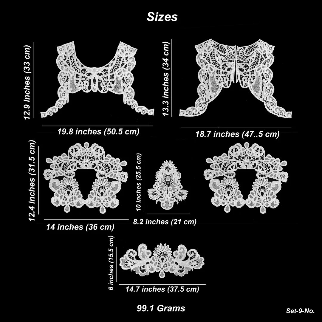 Guipure Lace Appliqué Set