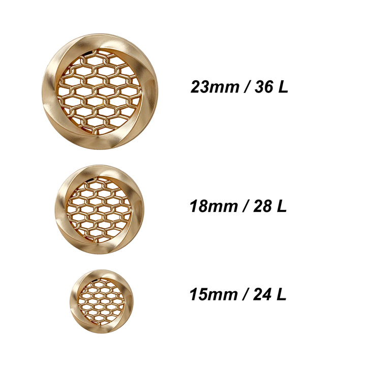 Honey Comb Metal Buttons