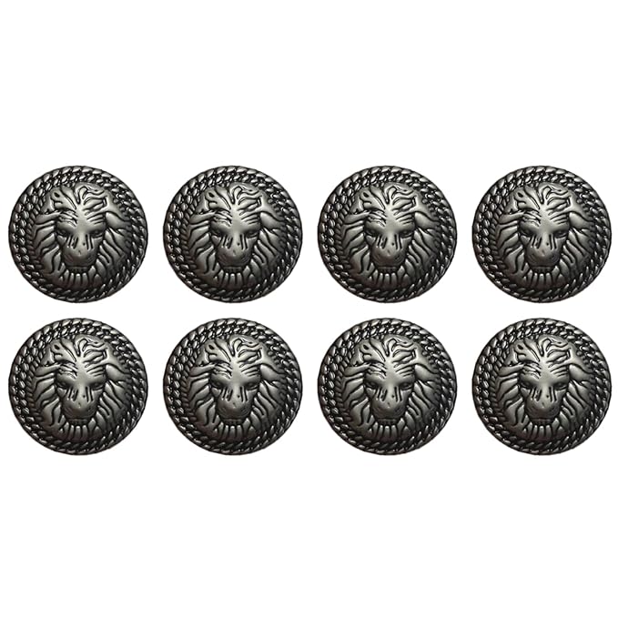 Lion Head Design Metal Buttons