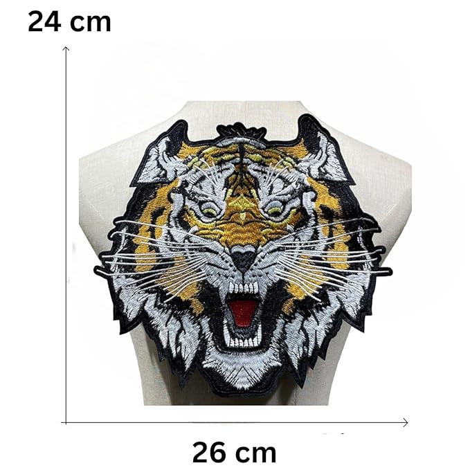 Large Tiger Face Sew Patch