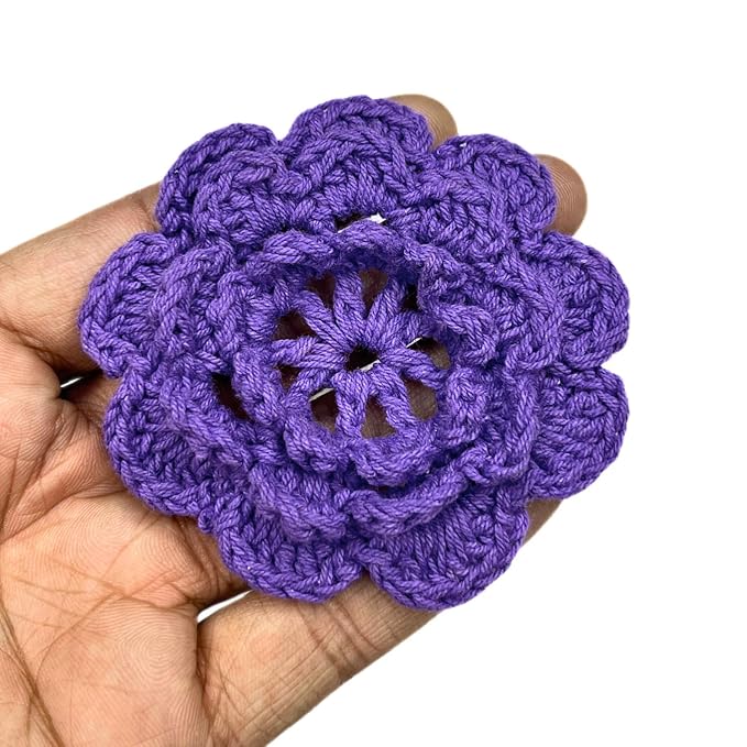 Crochet Flower Sew On Applique Patches