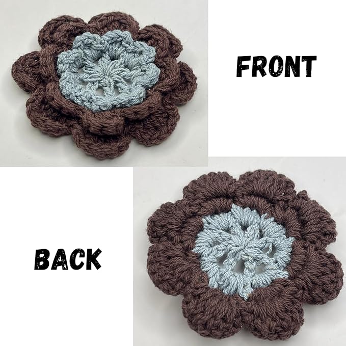 Flower Layered Crochet Sew Patches