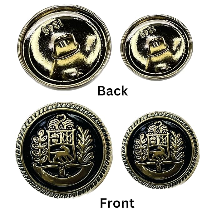 Oceanic Elegance Metal Buttons