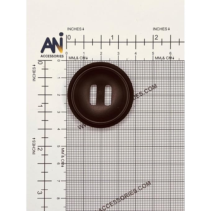 Slitted 2-Hole  Brown Big Size Buttons