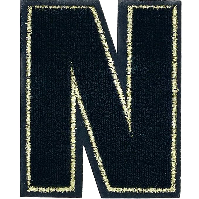 Letter V Hot fix Or Sew Patch