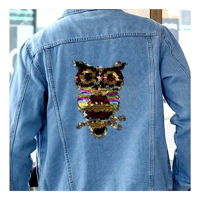 Sequin Owl Patches