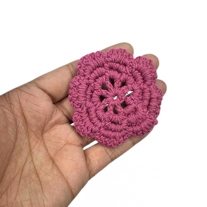 Crochet Flower Sew On Applique Patches