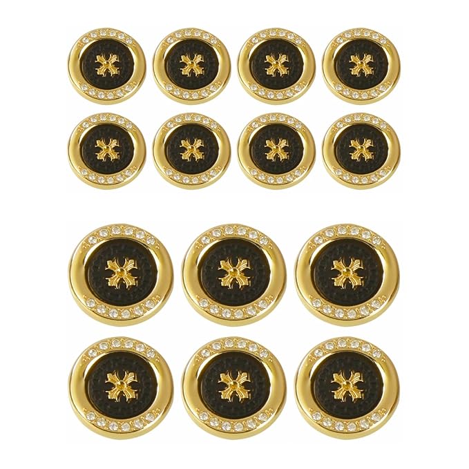 Diamond surrounded cross design buttons