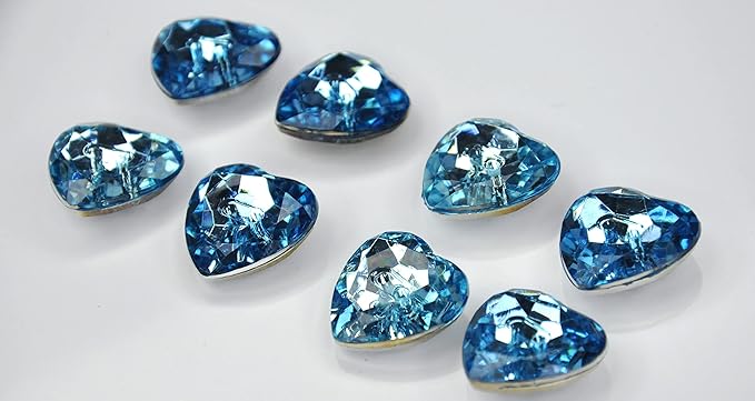 Crystal Blue Acrylic Buttons