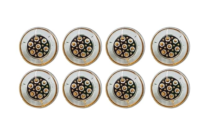 Heart-Shaped Buttons Round Italiano Glossy Epoxy Resin Design