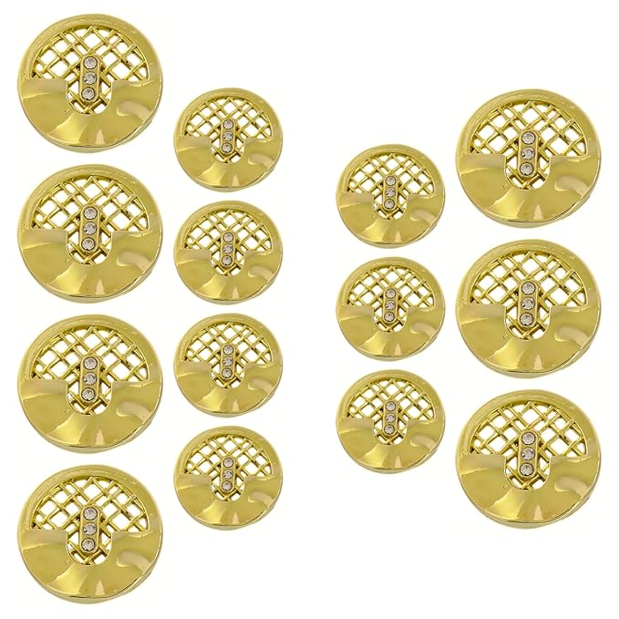 Metal Buttons Mesh Pattern