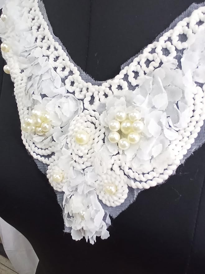 Cord Pearl With Floral Touch Neckline