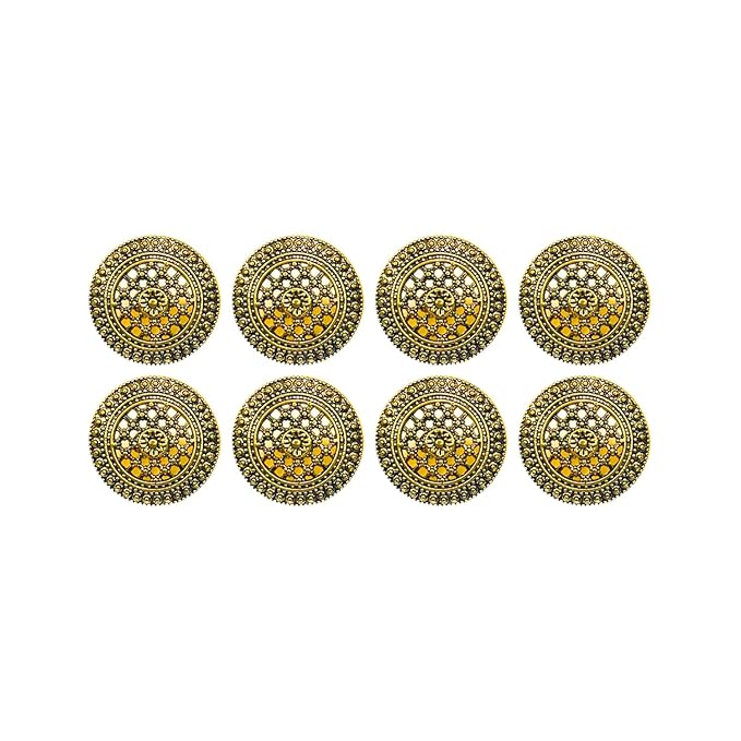 Raised Diamond Pattern Metal Buttons(8 Big + 8 Small)